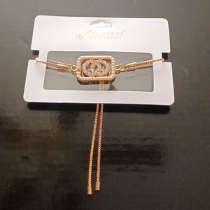 NWT Double O Rise Gold Adjustable Bracelet